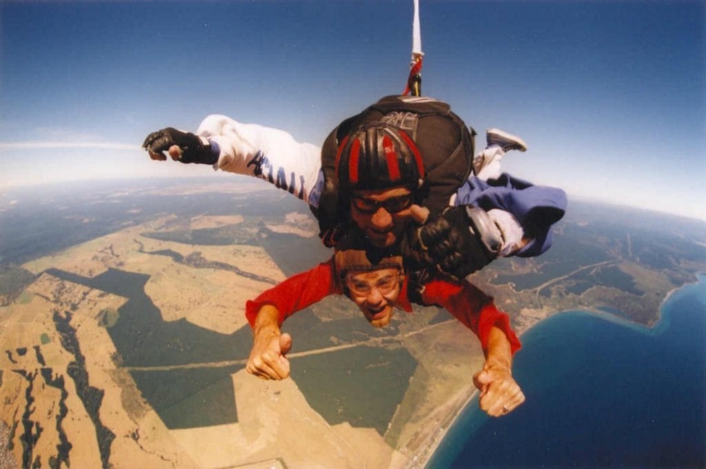 Skydiving Lake Taupo, New Zealand