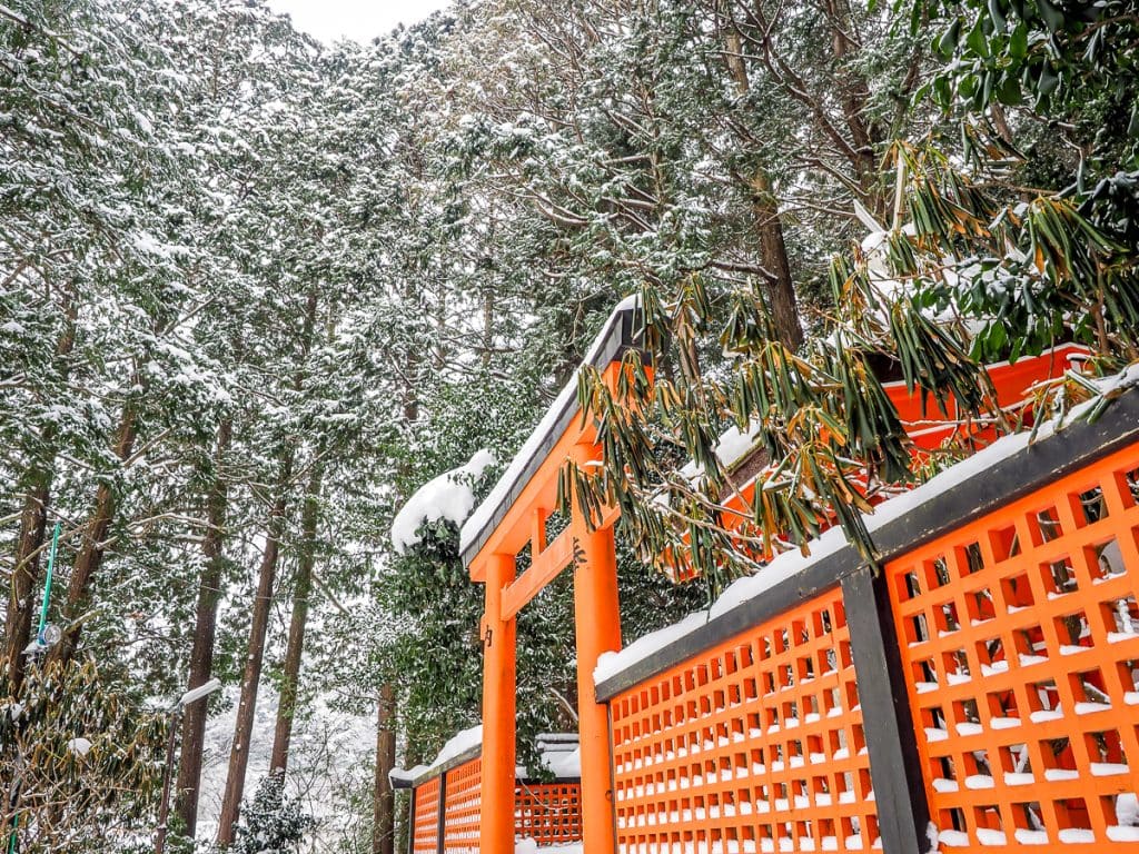 Benten-mae, a tiny shrine near Sainan In, Koyasan