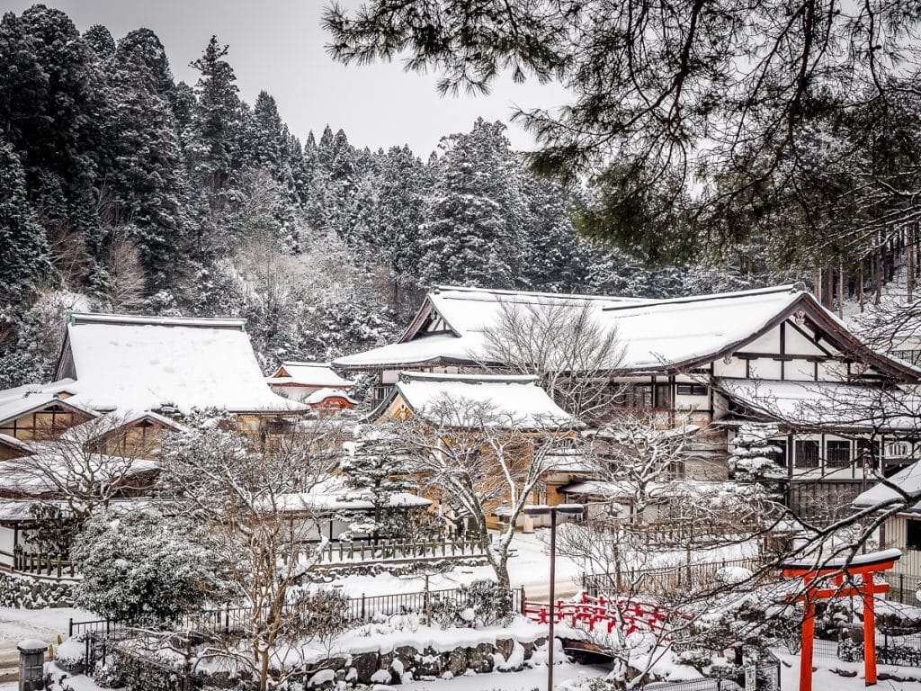 Sainan In, Koyasan in winter