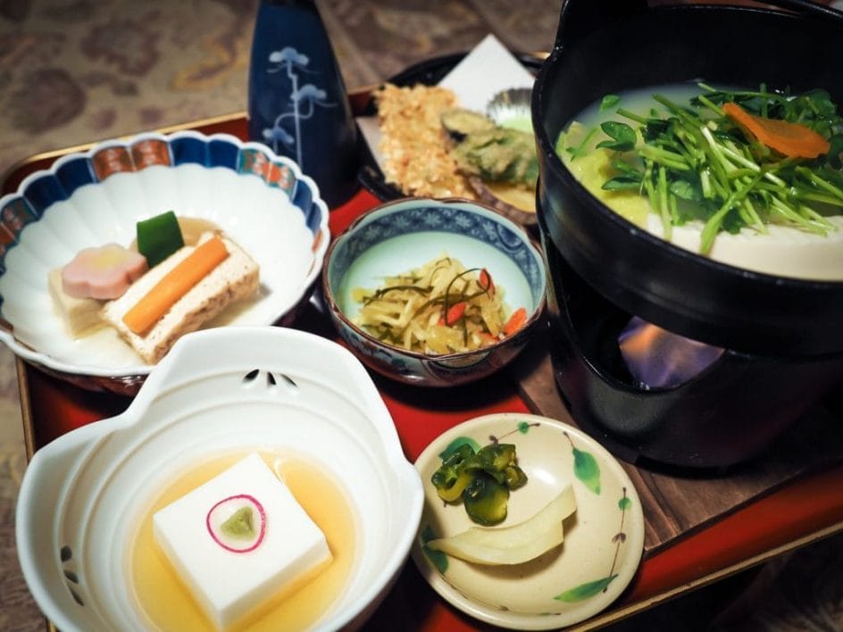 Shojin ryori vegtarian meal served during my Mount Koya temple stay