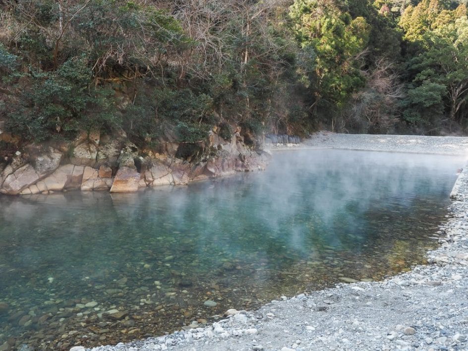 River onsen at Senninburo, Kawayu hot spring, Wakayama