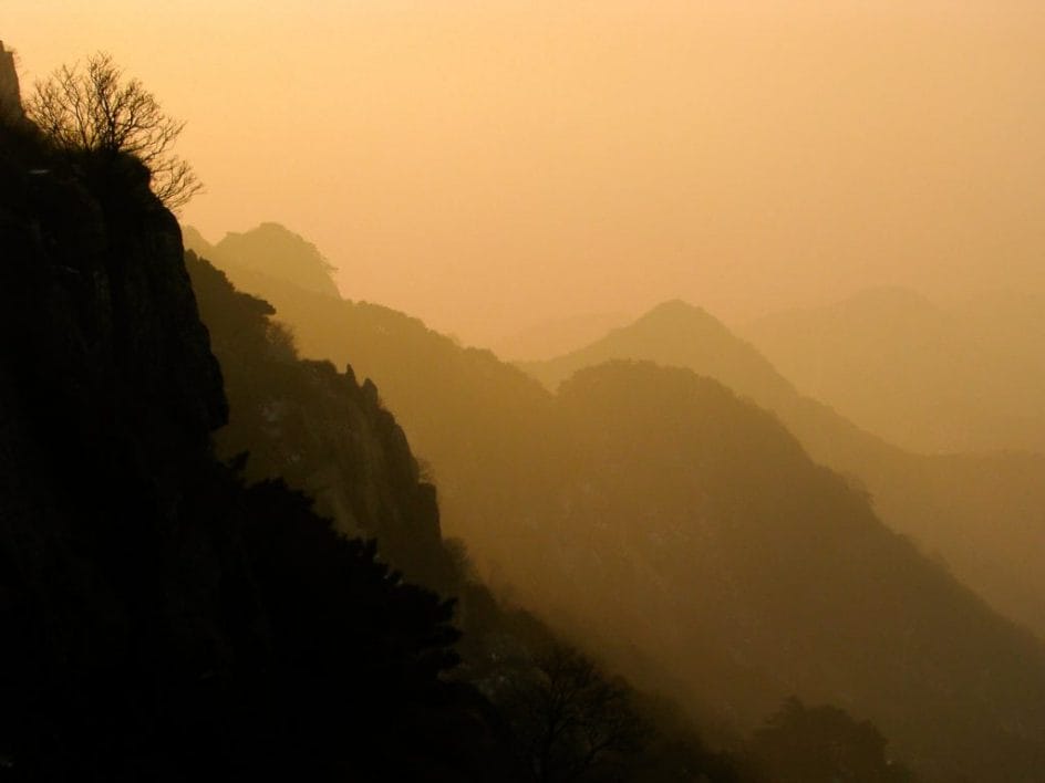 Sunset from Tai Shan (Tai Mountain)
