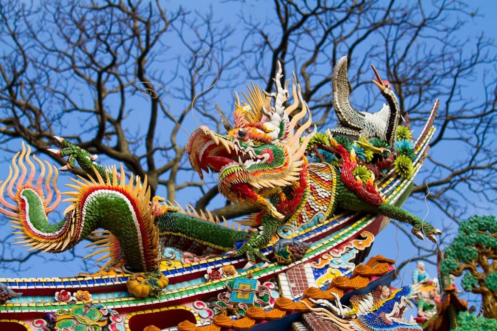 Roof detail at Guandu Temple Taipei