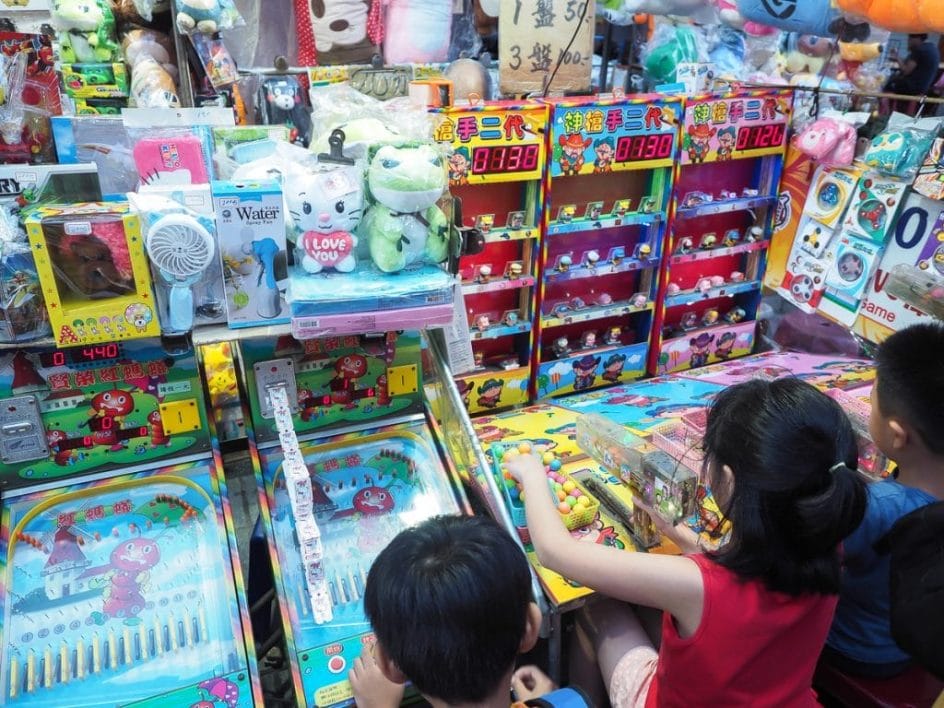 There are fun activities at Taipei night markets for kids, too. Just go early!