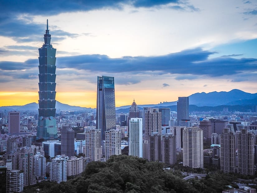 Taipei City viewed from Elephant Mountain