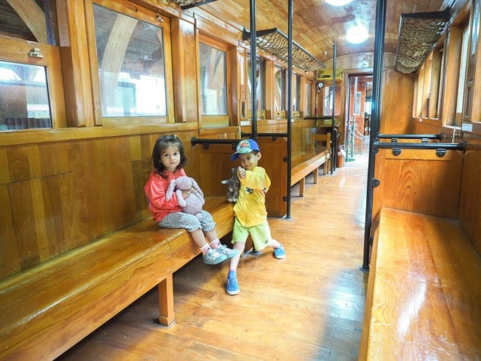 Wooden car on the Alishan Forest Railway, the best way to get around Alishan!