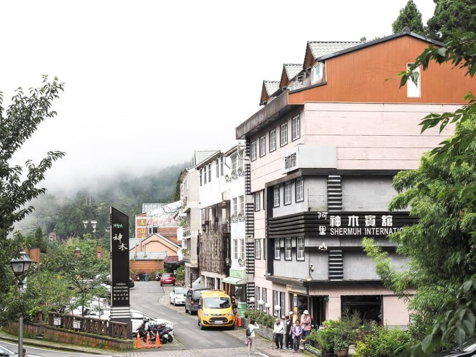 Some of the typical places to stay in Alishan. These Alishan hotels are all at the back of the Alishan tourist village.