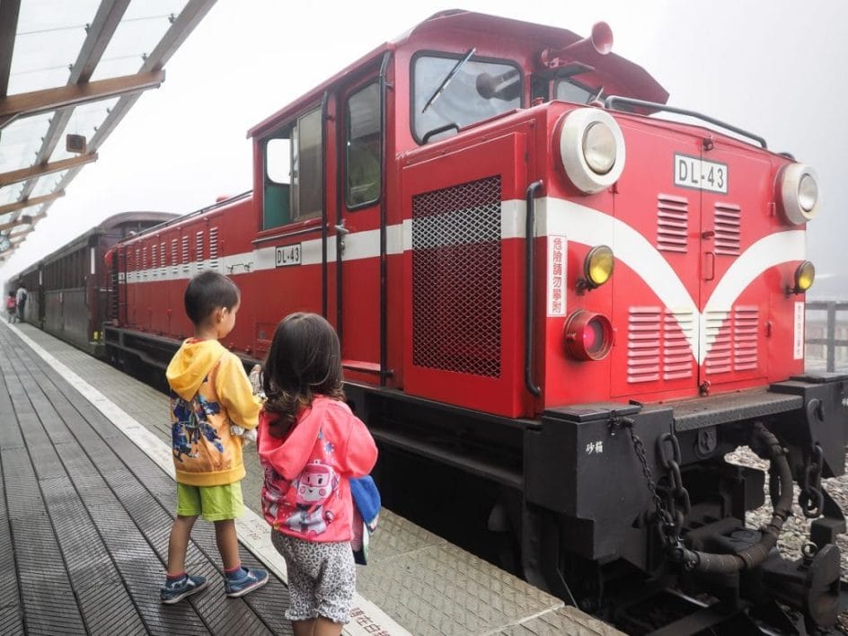 Riding the Alishan Forest Railway with kids
