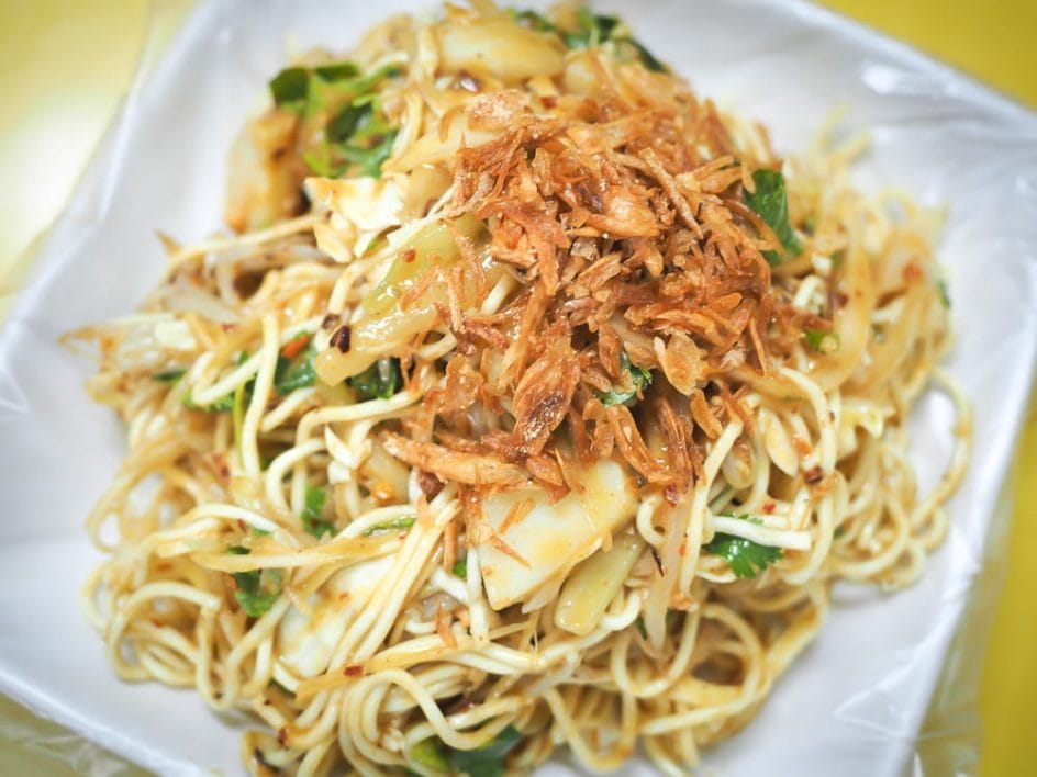 Burmese tossed cold noodles, a popular specialty on Taipei's Burma Street