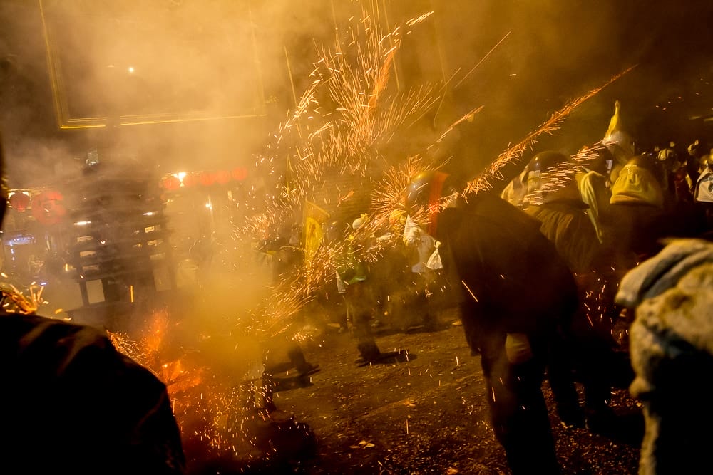 Getting hit in head by rockets at Yanshui Fireworks Festival