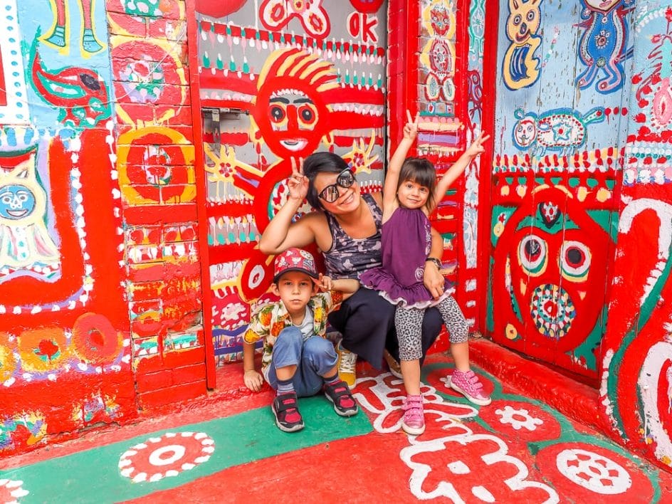 Rainbow Village Taichung with kids