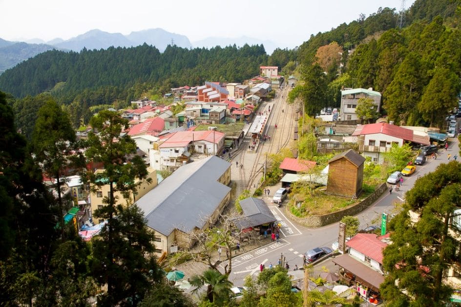 Fenqihu, a stop on the Alishan Forest Railway