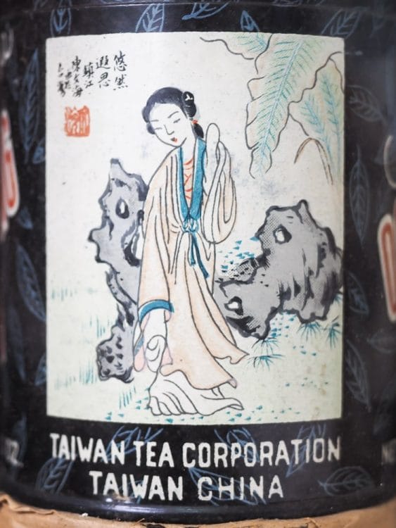 Antique Formosa oolong Tea container from Taiwan Tea Corporation