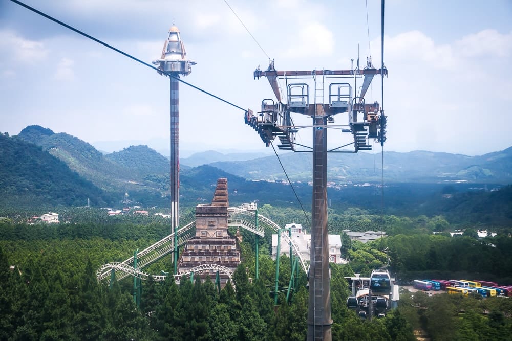 Sun Moon Lake Ropeway down to the Formosan Aboriginal Culture Village