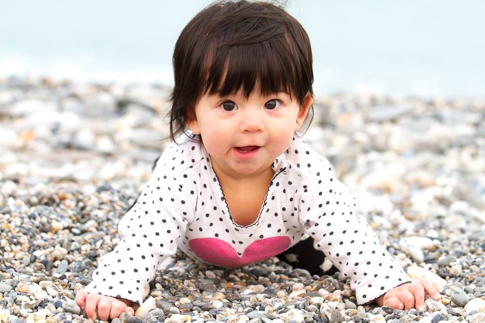 My daughter Lavender on Qixingtan beach, Hualien, Taiwan