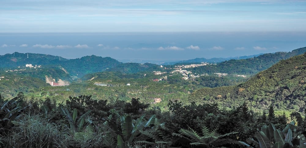 View looking down at Lugu from Yu Tao Yuan Guesthouse