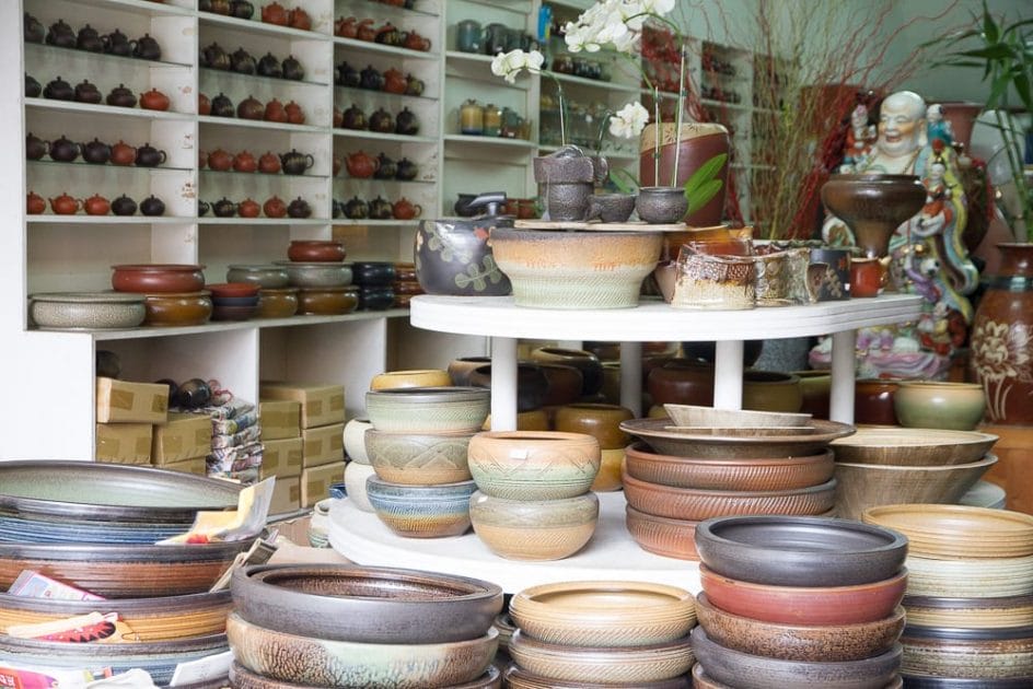 Functional Taiwanese pottery for sale in Yingge, Taiwan