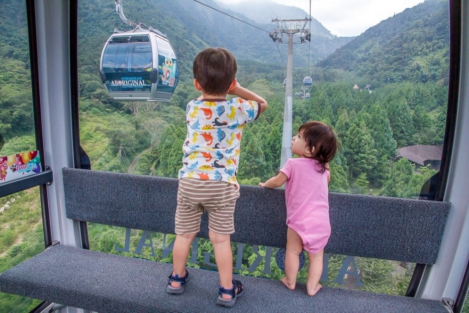 Riding the Sun Moon Lake cable car