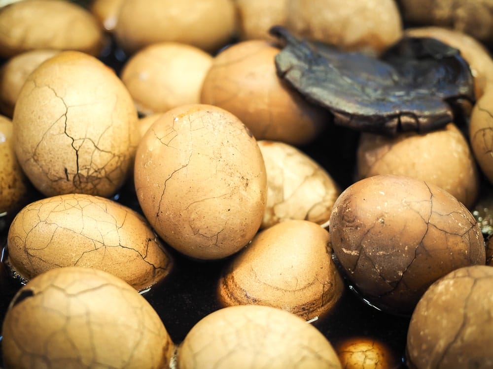 Tea eggs some of the best things to eat in Alishan, Taiwan