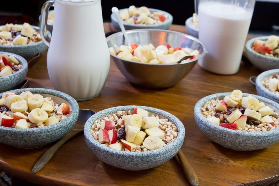 Vegetarian breakfast at Global Tea Hut