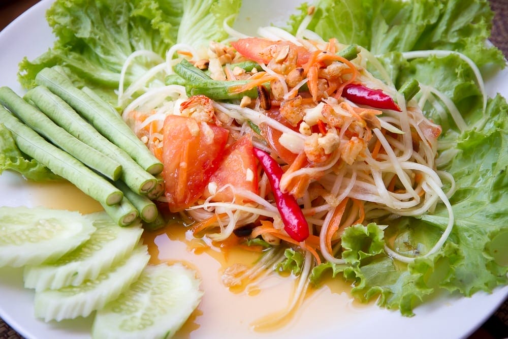 Thai raw mango salad