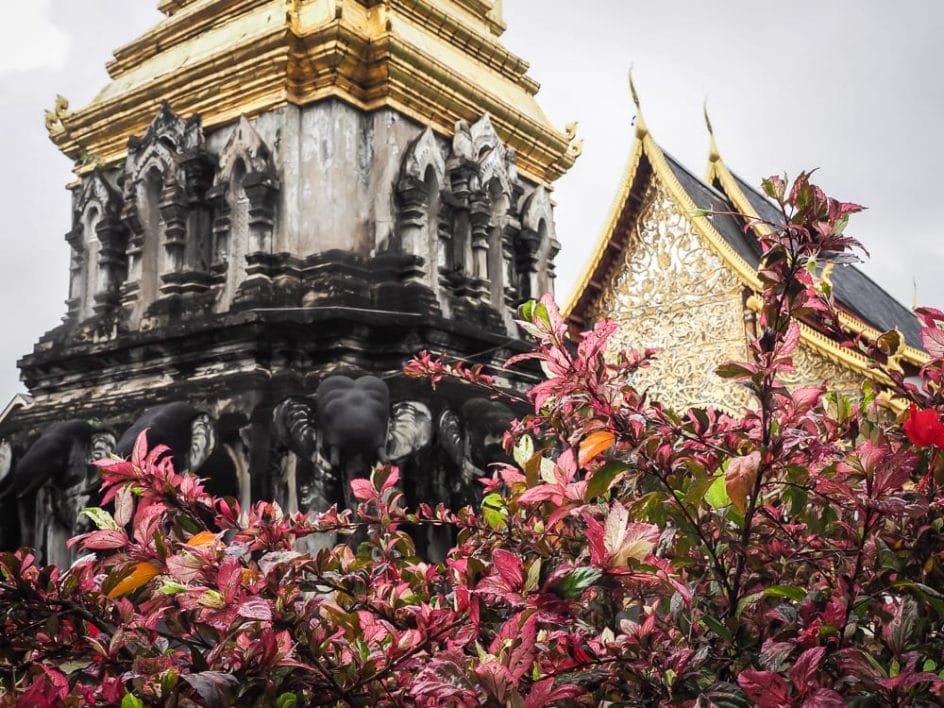 Wat Chiang Man, the oldest temple in Chiang Mai's Old City, aka the Chiang Mai Elephant Temple