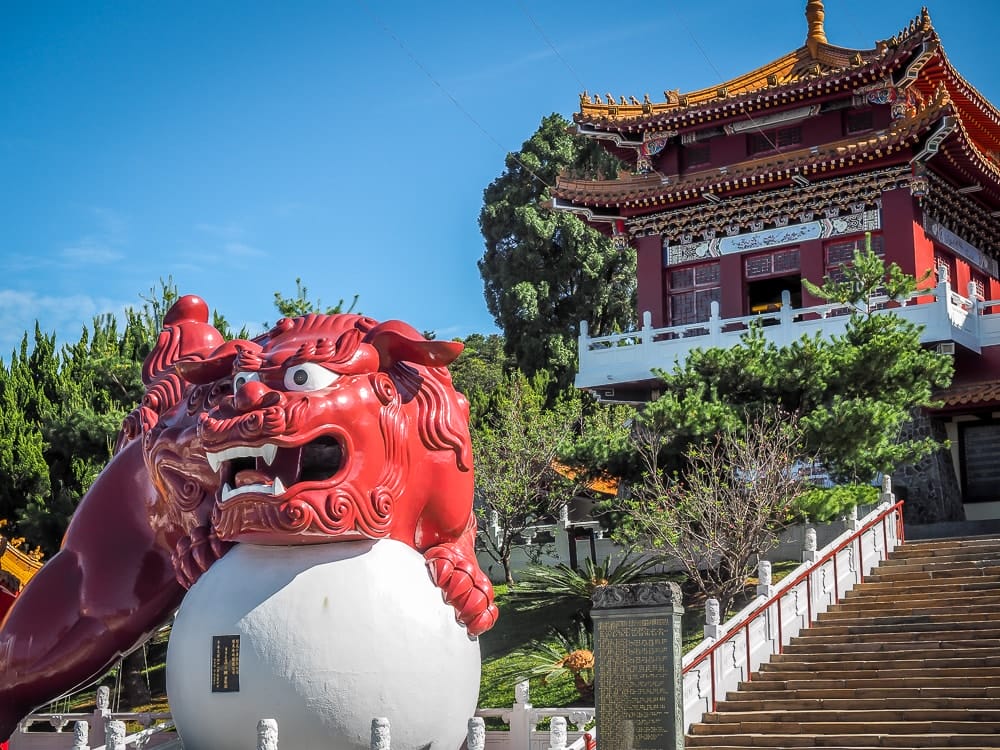 Lion in front of Wenwu Temple, Sun Moon Lake