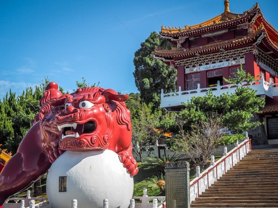 Lion in front of Wenwu Temple, Sun Moon Lake