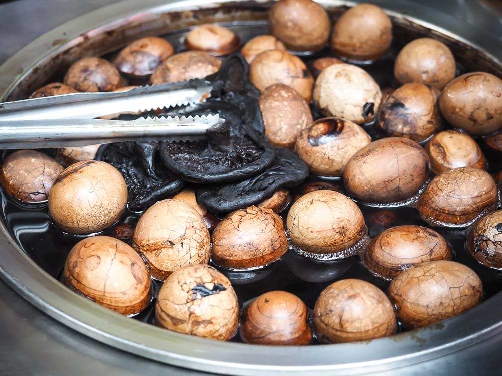 Tea eggs, Xuanguang Pier, Sun Moon Lake