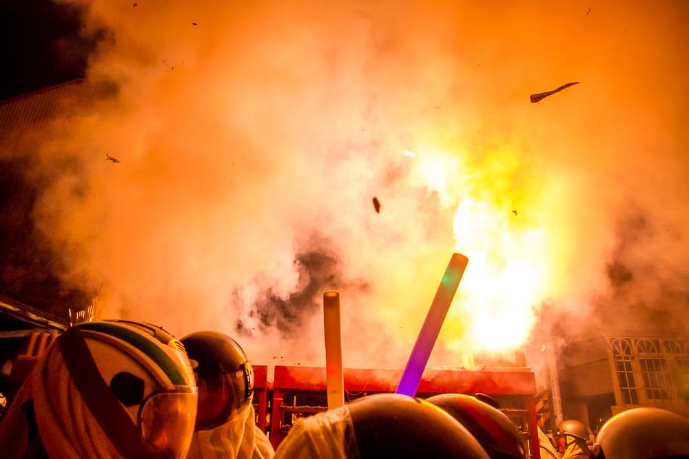 Fireworks explosion at Yanshui festival