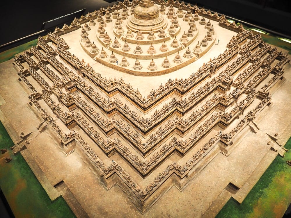 Borobodur miniature at Museum of World Religions