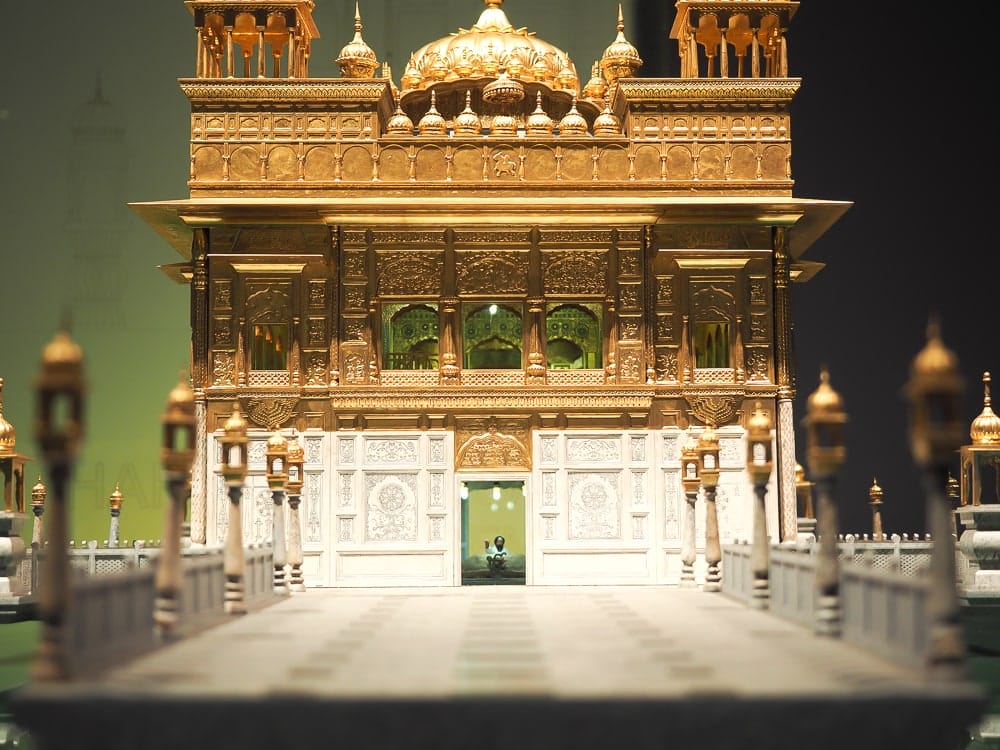 Miniature of the Golden Temple from India at the Museum of World Religions