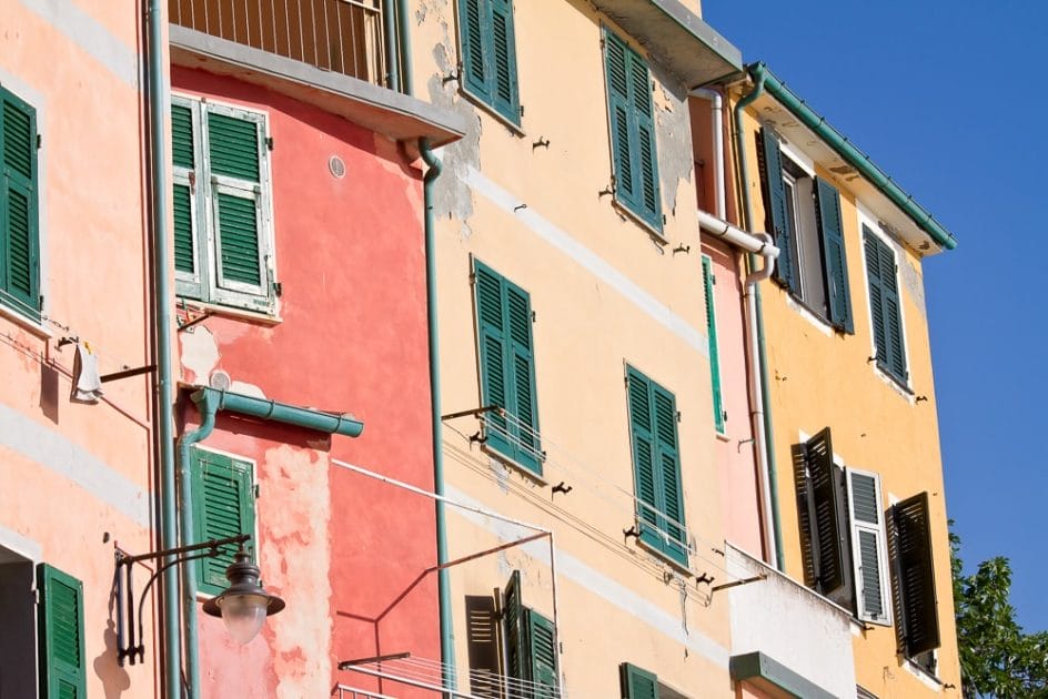 The pastel colors of Cinque Terre
