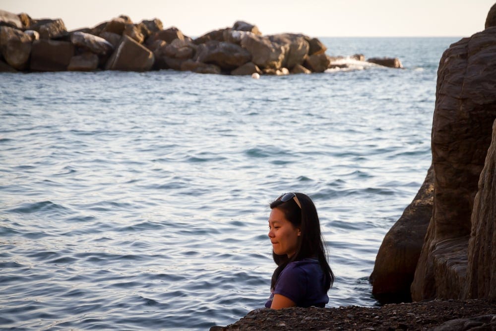 By the sea in Riomaggiore 