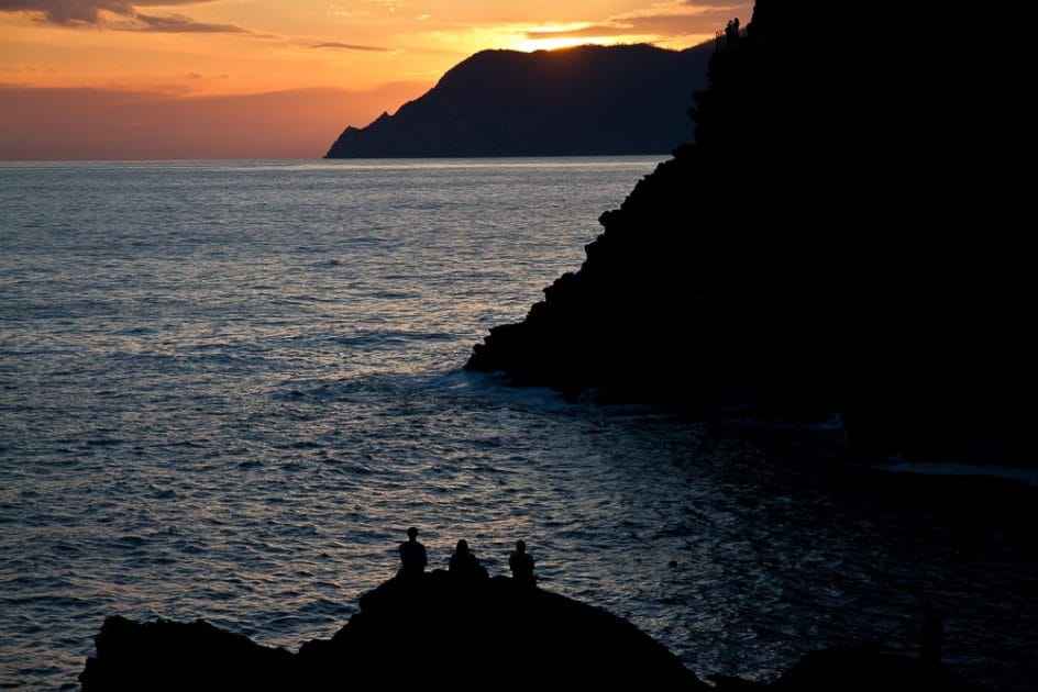 Cinque Terre sunsets, very romantic for a honeymoon in Northern Italy
