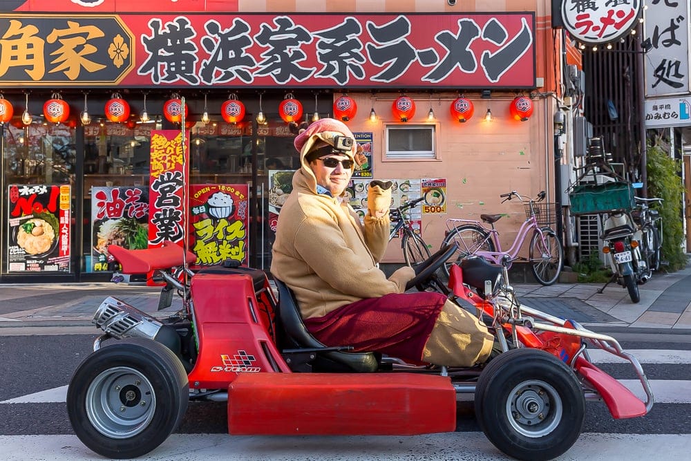 Mario go-karting in Akihabara