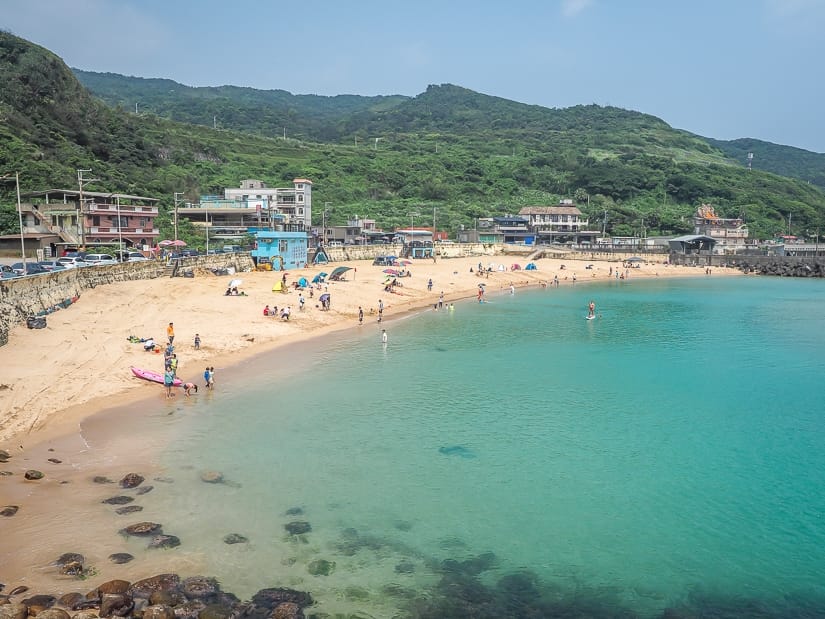 A Taipei beach in spring in Taiwan