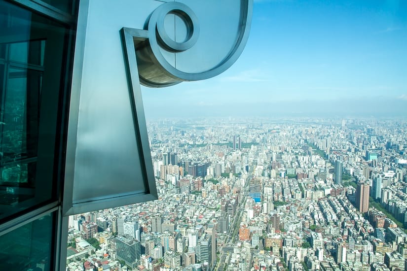 Incredible view from Taipei 101 observatory, one of the best things to do in Taipei