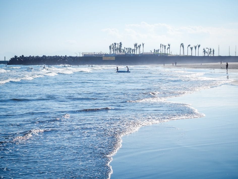 Wai Ao surfing beach in Yilan, Taiwan