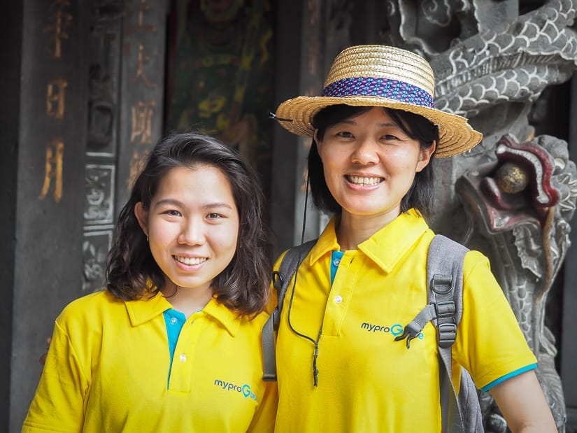 My professional tour guides, Effi and Sylvia of MyProGuide. Let them guide you to the best things to do in Dadaocheng!