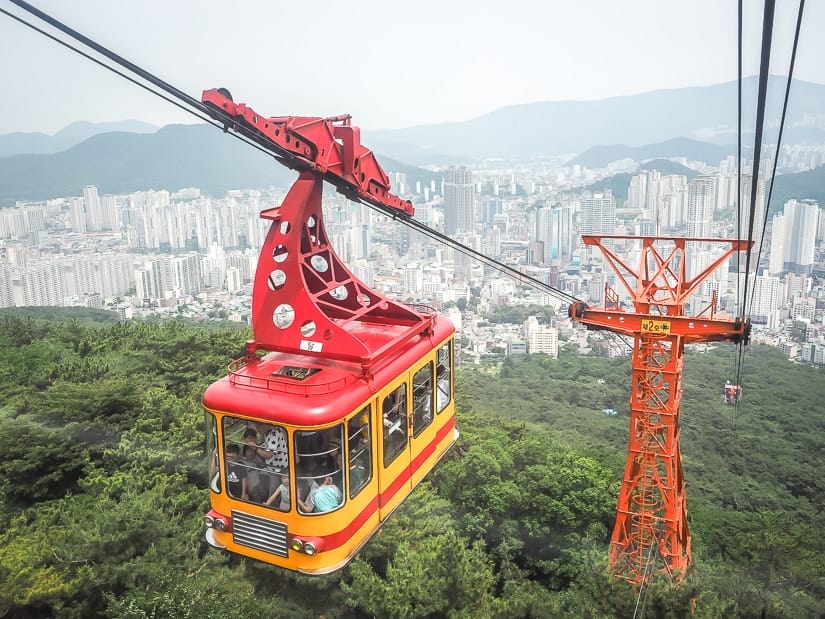 Geumgang Cable Car going up, Busan