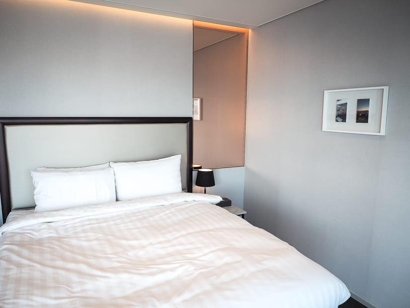 Bed in standard double room at La Valse Hotel