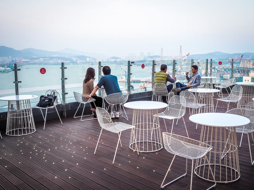 Maxim's de Paris cafe patio at the Busan La Valse Hotel