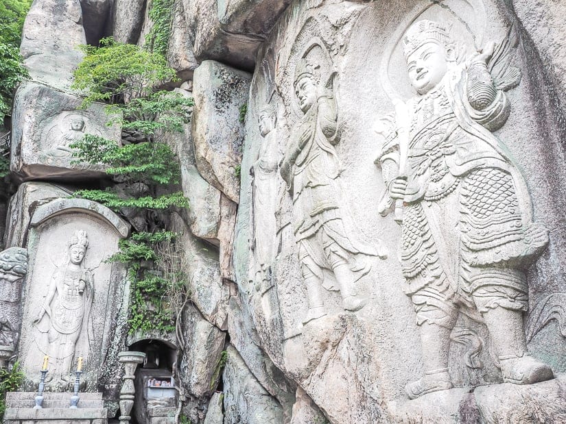 Cliff statues at Seokbulsa Temple, Busan
