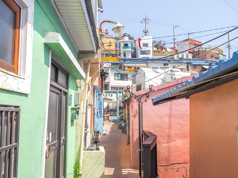 Narrow alley at Gamcheon Village