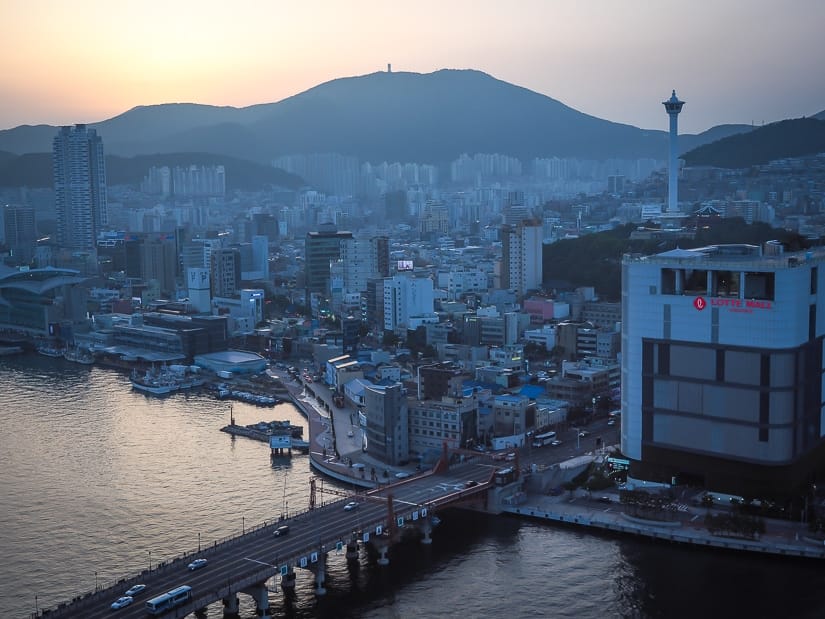One of the best views of Busan, from La Valse Hotel