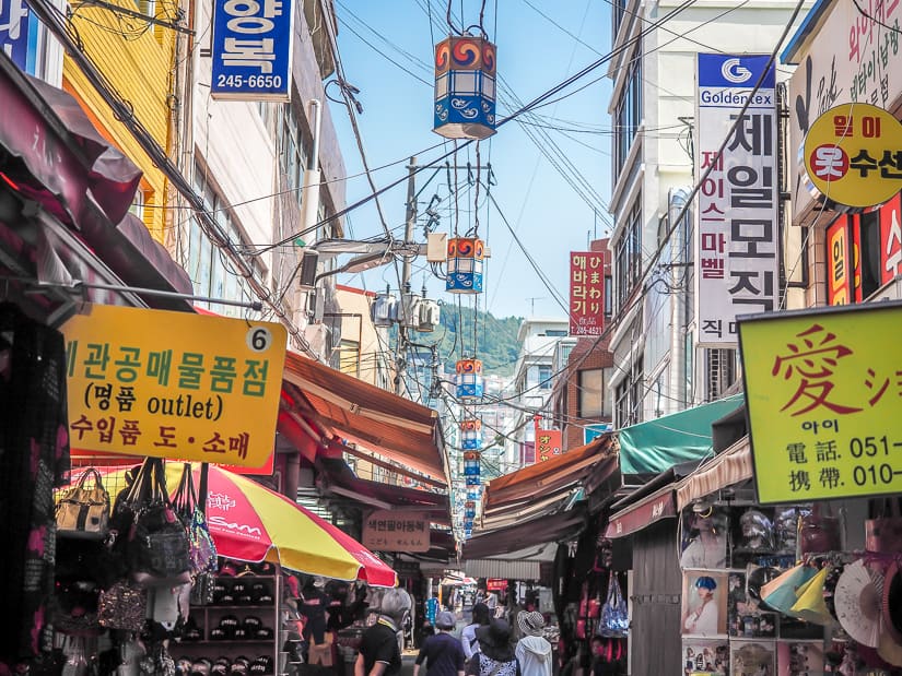 Gukje Market, the largest market in Busan and most popular market in Busan
