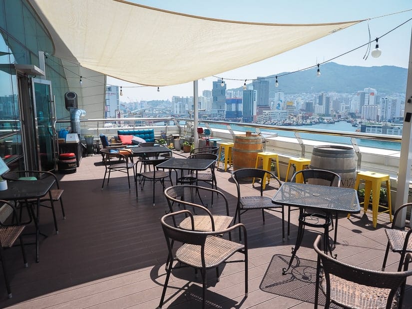 View from the rooftop of Jagalchi Market, one of the best views of Busan