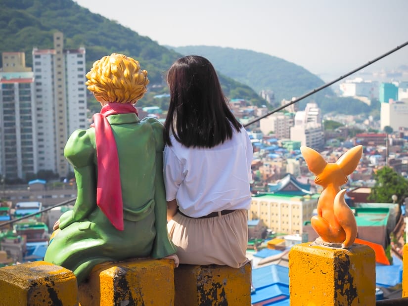Little Price and Fox statues, one of the best instagram spots at Gamcheon Culture Village