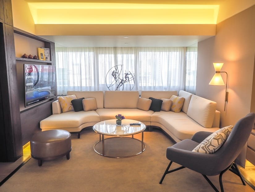 Living room of Grand Executive View Suite at Grand Hyatt Taipei